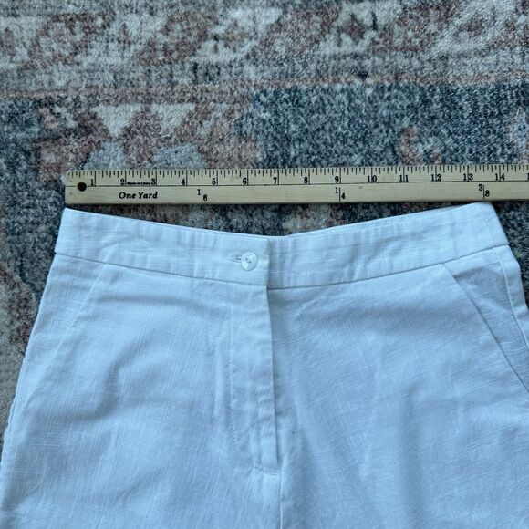AAKASHA BOHO LINEN DROP CROTCH PANTS In White Small Art To Wear Lagenlook $155 - Picture 7 of 11